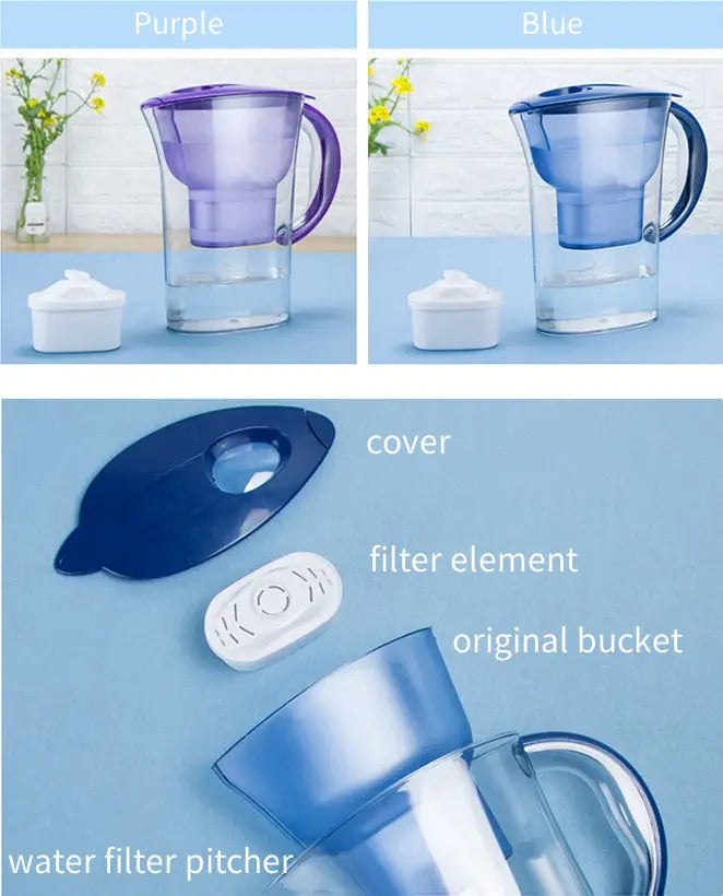 2.5L Alkaline Water Filter Pitcher with Activated Carbon